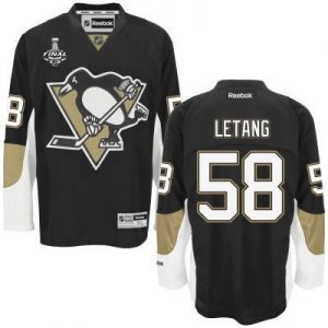 NHL Dětské Penguins 58 Kris Letang Černá Domácí 2017 Stanley Cup Finals