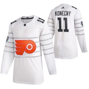 Philadelphia Flyers 11 Travis Konecny Bílý 2020 All Star Sewn