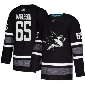 San Jose Sharks dresy 65 Erik Karlsson Černá 2019 All Star hokejové dresy