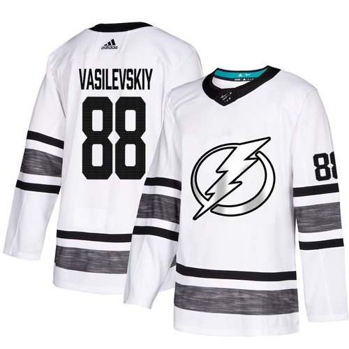 Tampa Bay Lightning 88 Andrei Vasilevskiy Bílý 2019 All Star hokejové dresy