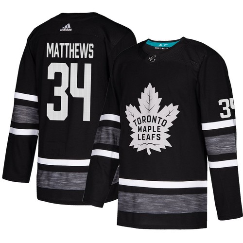 Toronto Maple Leafs 34 Auston Matthews Černá 2019 All Star hokejové dresy
