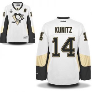 Dámské Pittsburgh Penguins 14 Chris Kunitz Bílý Road 2017 Stanley Cup hokejové dresy