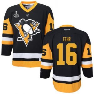 Dámské Pittsburgh Penguins 16 Eric Fehr Černá With Yellow 2017 Stanley Cup hokejové dresy