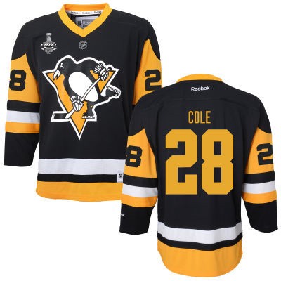 Dámské Pittsburgh Penguins 28 Ian Cole Černá With Yellow 2017 Stanley Cup hokejové dresy