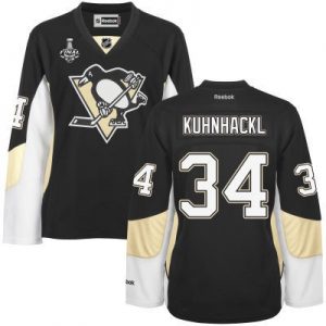 Dámské Pittsburgh Penguins 34 Tom Kuhnhackl Černá 2017 Stanley Cup hokejové dresy