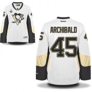 Dámské Pittsburgh Penguins 45 Josh Archibald Bílý Road 2017 Stanley Cup hokejové dresy