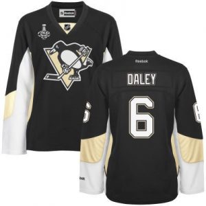 Dámské Pittsburgh Penguins 6 Trevor Daley Černá 2017 Stanley Cup hokejové dresy