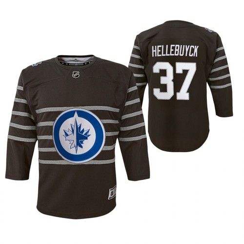 Dětské Winnipeg Jets Connor Hellebuyck Šedá 2020 All Star hokejové dresy
