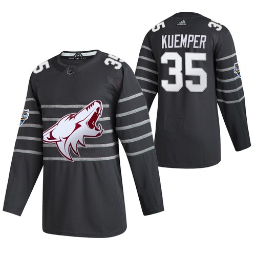 Pánské NHL 2020 All Star Arizona Coyotes dresy Darcy Kuemper Šedá 1