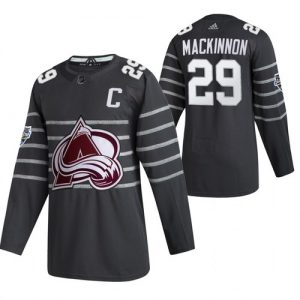 Pánské NHL 2020 All Star Colorado Avalanche dresy Nathan MacKinnon Šedá hokejové dresy