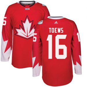 Adidas Team Canada dresy 16 Jonathan Toews Authentic Červené Venkovní 2016 World Cup hokejové dresy