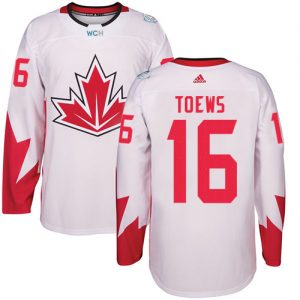 Adidas Team Canada dresy 16 Jonathan Toews Authentic Bílý Domácí 2016 World Cup hokejové dresy