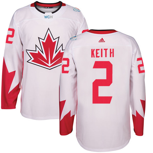 Adidas Team Canada dresy 2 Duncan Keith Authentic Bílý Domácí 2016 World Cup hokejové dresy
