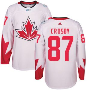 Adidas Team Canada dresy Sidney Crosby 87 Authentic Bílý Domácí 2016 World Cup hokejové dresy