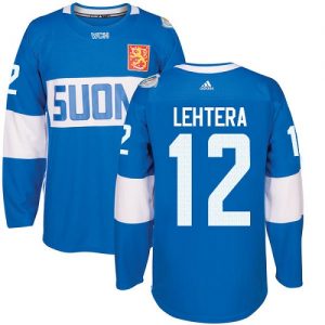Adidas Team Finland dresy 12 Jori Lehtera Authentic modrá Venkovní 2016 World Cup hokejové dresy