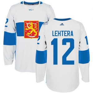 Adidas Team Finland dresy 12 Jori Lehtera Authentic Bílý Domácí 2016 World Cup hokejové dresy