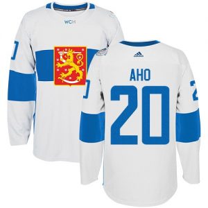 Adidas Team Finland dresy 20 Sebastian Aho Authentic Bílý Domácí 2016 World Cup hokejové dresy
