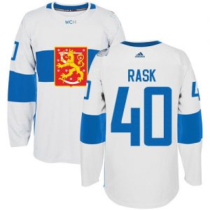 Adidas Team Finland dresy Tuukka Rask 40 Authentic Bílý Domácí 2016 World Cup hokejové dresy