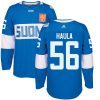 Adidas Team Finland dresy 56 Erik Haula Authentic modrá Venkovní 2016 World Cup hokejové dresy