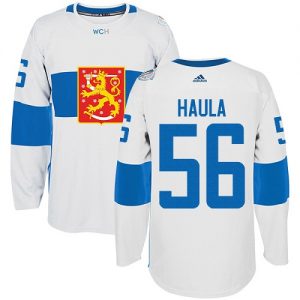 Adidas Team Finland dresy 56 Erik Haula Authentic Bílý Domácí 2016 World Cup hokejové dresy