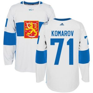 Adidas Team Finland dresy 71 Leo Komarov Authentic Bílý Domácí 2016 World Cup hokejové dresy