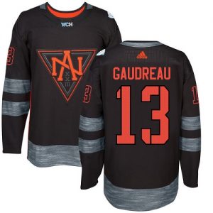 Adidas Team North America dresy Johnny Gaudreau 13 Authentic Černá Venkovní 2016 World Cup hokejové dresy