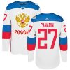 Adidas Team Russia dresy 27 Artemi Panarin Authentic Bílý Domácí 2016 World Cup hokejové dresy