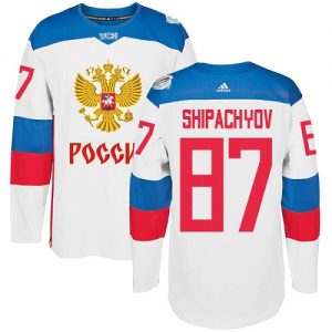 Adidas Team Russia dresy 87 Vadim Shipachyov Authentic Bílý Domácí 2016 World Cup hokejové dresy