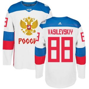 Adidas Team Russia dresy 88 Andrei Vasilevskiy Authentic Bílý Domácí 2016 World Cup hokejové dresy