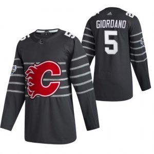 Pánské NHL Calgary Flames dresy Mark 5 Giordano Šedá 2020 All Star hokejové dresy