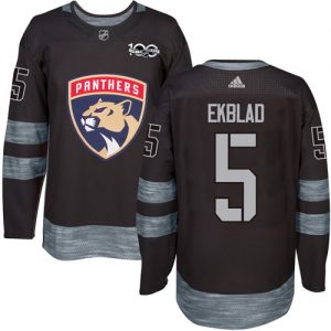 Pánské NHL Florida Panthers dresy 5 Aaron Ekblad Authentic Černá Adidas 1917 2017 100th Anniversary