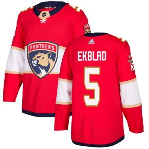Pánské NHL Florida Panthers dresy 5 Aaron Ekblad Authentic Červené Adidas Domácí