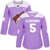 Dámské NHL Arizona Coyotes dresy Adam Clendening 5 Authentic Nachový Adidas Fights Cancer Practice