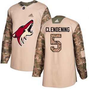 Dětské NHL Arizona Coyotes dresy Adam Clendening 5 Authentic Camo Adidas Veterans Day Practice