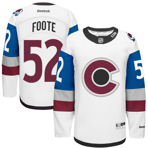 Pánské NHL Colorado Avalanche dresy 52 Adam Foote Authentic Bílý Reebok 2016 Stadium Series