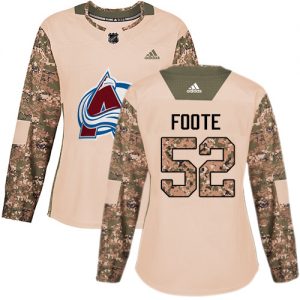 Dámské NHL Colorado Avalanche dresy 52 Adam Foote Authentic Camo Adidas Veterans Day Practice