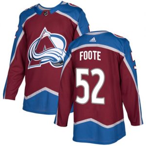 Dětské NHL Colorado Avalanche dresy 52 Adam Foote Authentic Burgundy Červené Adidas Domácí