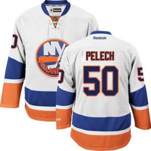 Dámské NHL New York Islanders dresy 50 Adam Pelech Authentic Bílý Reebok Venkovní hokejové dresy