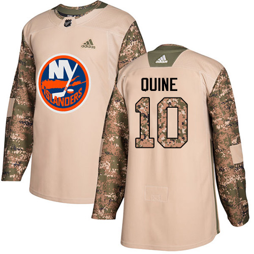 Pánské NHL New York Islanders dresy 10 Alan Quine Authentic Camo Adidas Veterans Day Practice