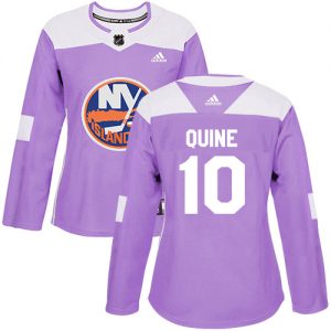 Dámské NHL New York Islanders dresy 10 Alan Quine Authentic Nachový Adidas Fights Cancer Practice