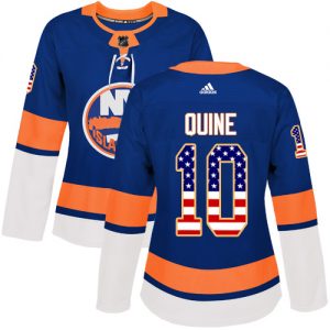 Dámské NHL New York Islanders dresy 10 Alan Quine Authentic královská modrá Adidas USA Flag Fashion