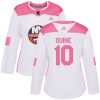 Dámské NHL New York Islanders dresy 10 Alan Quine Authentic Bílý Růžový Adidas Fashion