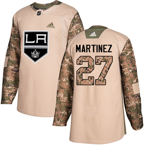 Pánské NHL Los Angeles Kings dresy 27 Alec Martinez Authentic Camo Adidas Veterans Day Practice