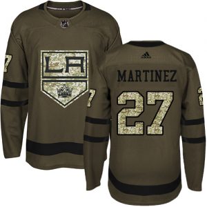 Pánské NHL Los Angeles Kings dresy 27 Alec Martinez Authentic Zelená Adidas Salute to Service