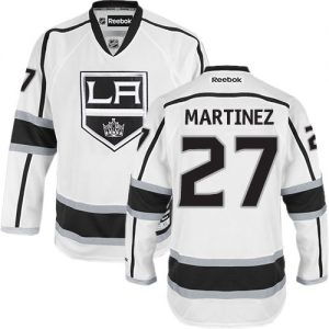 Pánské NHL Los Angeles Kings dresy 27 Alec Martinez Authentic Bílý Reebok Venkovní hokejové dresy