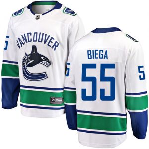 Pánské NHL Vancouver Canucks dresy 55 Alex Biega Breakaway Bílý Fanatics Branded Venkovní