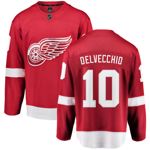 Dětské NHL Detroit Red Wings dresy 10 Alex Delvecchio Breakaway Červené Fanatics Branded Domácí