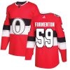 Pánské NHL Ottawa Senators dresy 59 Alex Formenton Authentic Červené Adidas 2017 100 Classic