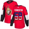 Pánské NHL Ottawa Senators dresy 59 Alex Formenton Authentic Červené Adidas USA Flag Fashion