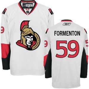 Pánské NHL Ottawa Senators dresy 59 Alex Formenton Authentic Bílý Reebok Venkovní hokejové dresy